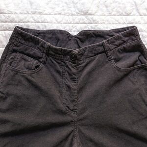 Wrap London Corduroy Trousers Pants Cropped Tapered Slate 25 x 24.5